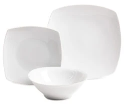 White Square 12-Piece Dinnerware Set