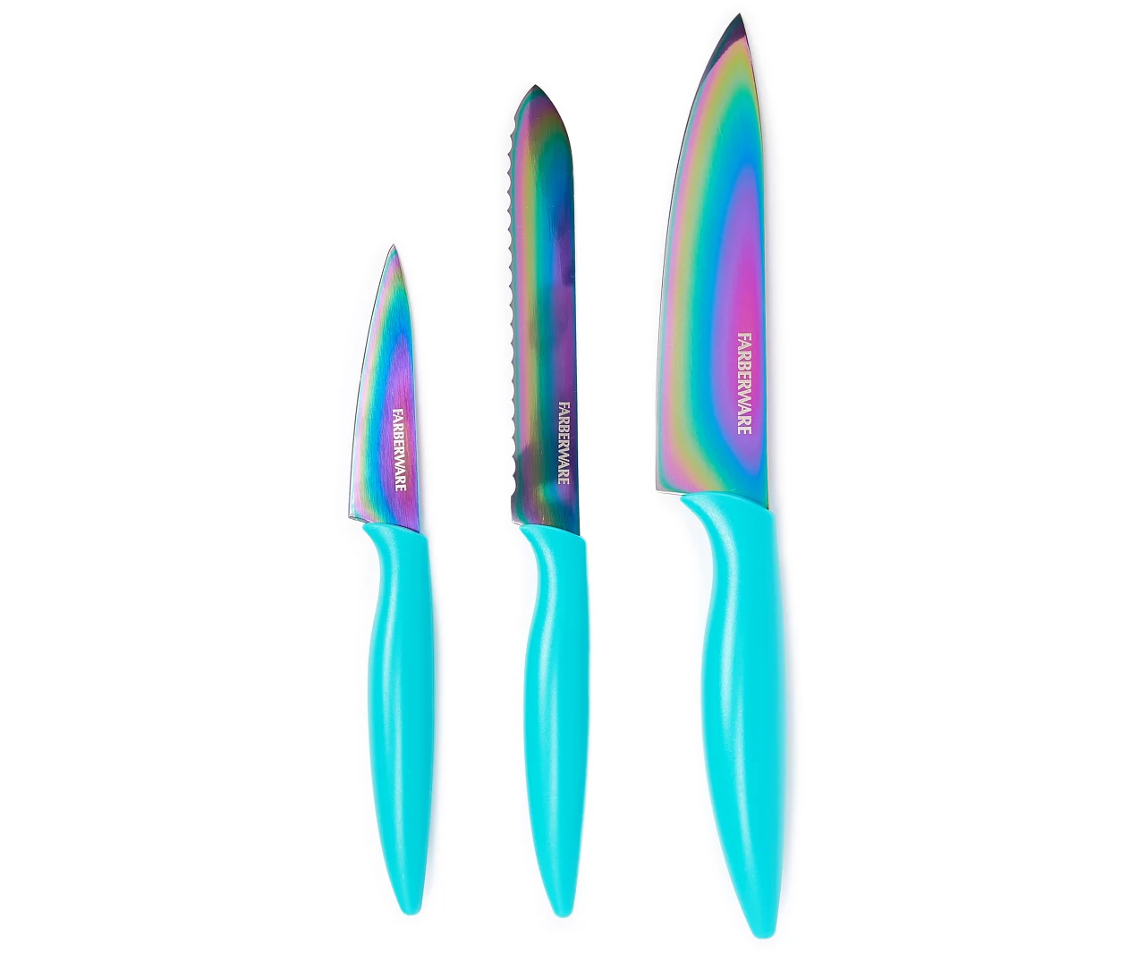Color Series Rainbow Titanium Knife 3-Piece Set 1 Color Series Rainbow Titanium Knife 3-Piece Set