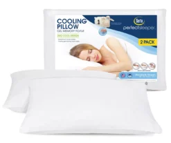 White Washable Cooling Gel Memory Foam Pillows, 2-Pack -Home Decor Store 810405621
