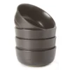 Matte Black Stoneware Bowls, 4-Pack