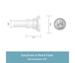 Brushed Nickel Nicholas Twist & Fit No Tools Tension Window Curtain Rod, (48" - 86") -Home Decor Store 810453781 3