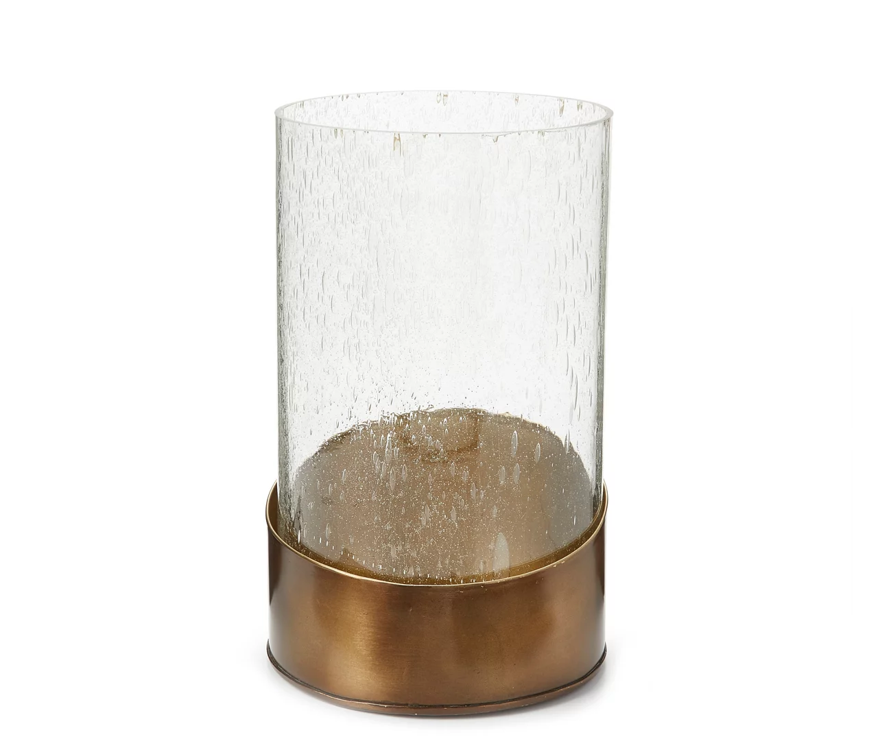 Brass Base Glass Hurricane, (10") 1 Brass Base Glass Hurricane, (10")