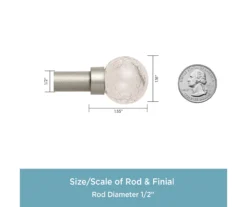 Caris Crackle Pewter Standard Decorative Window Curtain Rod, (48" - 86") -Home Decor Store 810466068 3