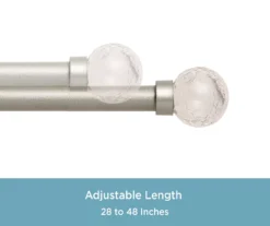 Caris Crackle Pewter Standard Decorative Window Curtain Rod, (28" - 48") -Home Decor Store 810466069 4