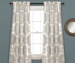 Evelyn Medallion Room-Darkening Rod Pocket Curtain Panel Pair -Home Decor Store 810468104 7