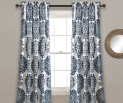 Evelyn Medallion Room-Darkening Rod Pocket Curtain Panel Pair -Home Decor Store 810468106