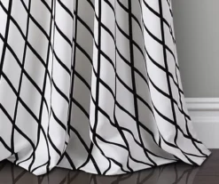 Feather Arrow Geo White & Black Room-Darkening Grommet Curtain Panel Pair, (84") 10 Feather Arrow Geo White & Black Room-Darkening Grommet Curtain Panel Pair, (84") -Home Decor Store 810468108 3