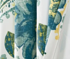 Floral Paisley Blue & Green Room-Darkening Grommet Curtain Panel Pair 32 Floral Paisley Blue & Green Room-Darkening Grommet Curtain Panel Pair -Home Decor Store 810468109 3