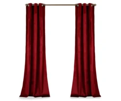 Prima Velvet Red Room-Darkening Grommet Curtain Panel Pair, (84") 13 Prima Velvet Red Room-Darkening Grommet Curtain Panel Pair, (84") -Home Decor Store 810468178 6