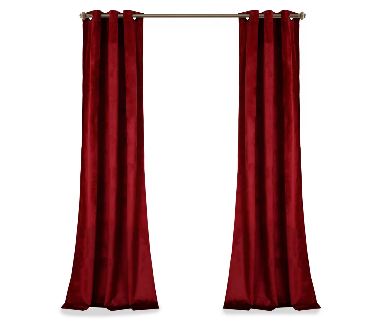 Prima Velvet Red Room-Darkening Grommet Curtain Panel Pair, (84") 7 Prima Velvet Red Room-Darkening Grommet Curtain Panel Pair, (84") - Image 7
