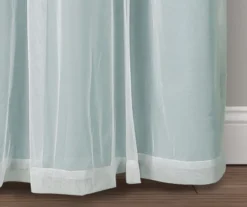 Lush Blue Blackout Grommet Curtain Panel Pair With Sheer Overlay, (84") -Home Decor Store 810468186 6