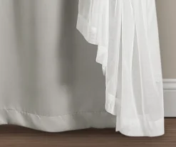 Lush Light Gray Blackout Grommet Curtain Panel Pair With Sheer Overlay, (84") -Home Decor Store 810468193 5