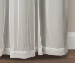 Lush Light Gray Blackout Grommet Curtain Panel Pair With Sheer Overlay, (84") -Home Decor Store 810468193 6