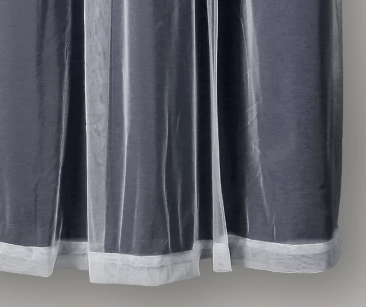 Lush Navy Blackout Grommet Curtain Panel Pair With Sheer Overlay, (63") 7 Lush Navy Blackout Grommet Curtain Panel Pair With Sheer Overlay, (63") - Image 7