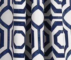 Octagon Blocks Room-Darkening Rod Pocket Curtain Panel Pair, (84") -Home Decor Store 810468216 2