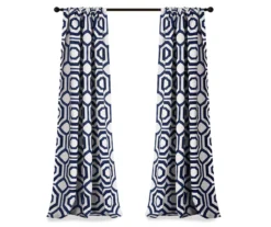 Octagon Blocks Room-Darkening Rod Pocket Curtain Panel Pair, (84") -Home Decor Store 810468216 6