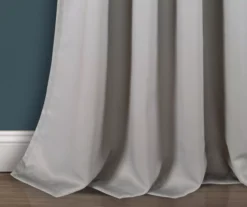 Weeping Flowers Gray Room-Darkening Rod Pocket Curtain Panel Pair, (84") -Home Decor Store 810468233 3