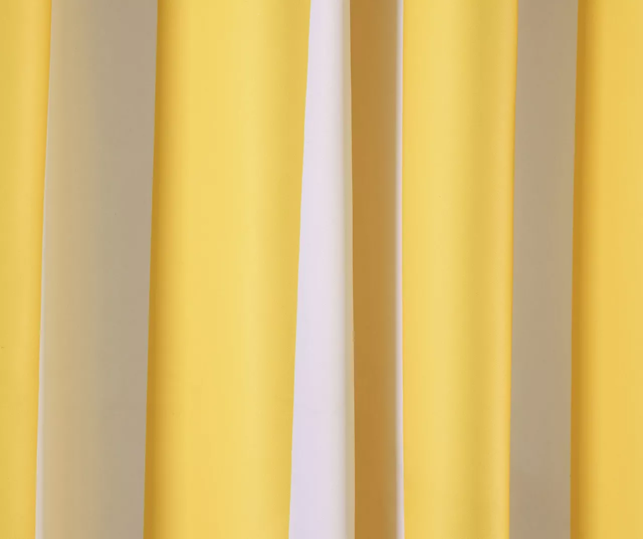 Wilbur Stripe Yellow & White Room-Darkening Back Tab Curtain Panel Pair, (84") 3 Wilbur Stripe Yellow & White Room-Darkening Back Tab Curtain Panel Pair, (84") - Image 3