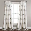 Rowley Birds Blush & Gray Room-Darkening Rod Pocket Curtain Panel Pair, (84")