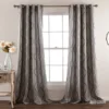 Swirl Gray Room-Darkening Grommet Curtain Panel Pair, (84")