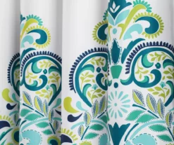 Clara Blue & Green Paisley Room-Darkening Rod Pocket Curtain Panel Pair, (84") 10 Clara Blue & Green Paisley Room-Darkening Rod Pocket Curtain Panel Pair, (84") -Home Decor Store 810468305 2