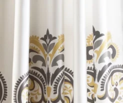 Clara Gray & Yellow Paisley Room-Darkening Rod Pocket Curtain Panel Pair, (84") -Home Decor Store 810468309 3