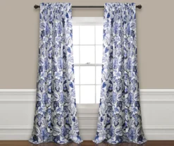 Cynthia Jacobean Blue Room-Darkening Rod Pocket Curtain Panel Pair 23 Cynthia Jacobean Blue Room-Darkening Rod Pocket Curtain Panel Pair -Home Decor Store 810468311 8