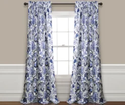 Cynthia Jacobean Blue Room-Darkening Rod Pocket Curtain Panel Pair 22 Cynthia Jacobean Blue Room-Darkening Rod Pocket Curtain Panel Pair -Home Decor Store 810468314