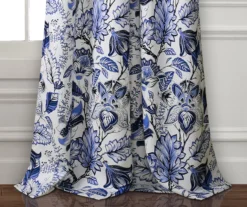 Cynthia Jacobean Blue Room-Darkening Rod Pocket Curtain Panel Pair 33 Cynthia Jacobean Blue Room-Darkening Rod Pocket Curtain Panel Pair -Home Decor Store 810468315 3