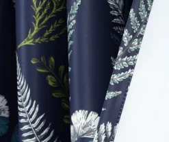Devonia Allover Navy & Green Floral Room-Darkening Rod Pocket Curtain Panel Pair, (95") 12 Devonia Allover Navy & Green Floral Room-Darkening Rod Pocket Curtain Panel Pair, (95") -Home Decor Store 810468317 4