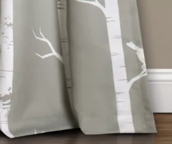 Bird On The Tree Gray Room-Darkening Rod Pocket Curtain Panel Pair, (84") -Home Decor Store 810468353 3