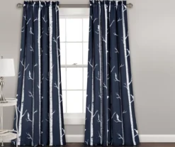 Bird On The Tree Room-Darkening Rod Pocket Curtain Panel Pair -Home Decor Store 810468359