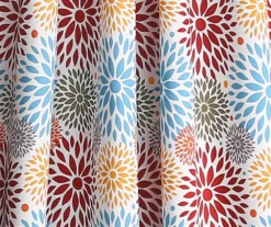 Blooming Flower Room-Darkening Rod Pocket Curtain Panel Pair -Home Decor Store 810468362 3