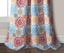 Blooming Flower Room-Darkening Rod Pocket Curtain Panel Pair -Home Decor Store 810468362 4