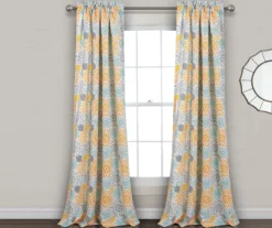 Blooming Flower Room-Darkening Rod Pocket Curtain Panel Pair -Home Decor Store 810468363 1