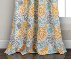 Blooming Flower Room-Darkening Rod Pocket Curtain Panel Pair -Home Decor Store 810468363 3