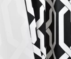 Edward Trellis Black Room-Darkening Grommet Curtain Panel Pair, (84") -Home Decor Store 810468411 4