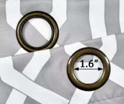 Edward Trellis Gray Room-Darkening Grommet Curtain Panel Pair, (108") -Home Decor Store 810468413 5