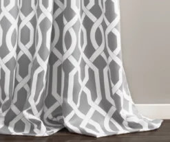 Edward Trellis Gray Room-Darkening Grommet Curtain Panel Pair, (95") 10 Edward Trellis Gray Room-Darkening Grommet Curtain Panel Pair, (95") -Home Decor Store 810468416 2