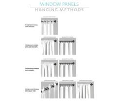 Edward Trellis Gray Room-Darkening Grommet Curtain Panel Pair, (95") 14 Edward Trellis Gray Room-Darkening Grommet Curtain Panel Pair, (95") -Home Decor Store 810468416 6