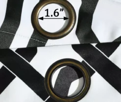 Edward Trellis White & Black Room-Darkening Grommet Curtain Panel Pair, (84") -Home Decor Store 810468418 5