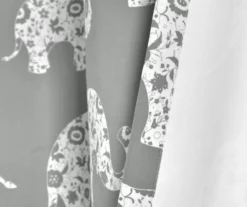 Elephant Parade Gray Room-Darkening Grommet Curtain Panel Pair, (84") -Home Decor Store 810468420 4