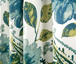 Floral Paisley Blue & Green Room-Darkening Grommet Curtain Panel Pair 25 Floral Paisley Blue & Green Room-Darkening Grommet Curtain Panel Pair -Home Decor Store 810468421 2