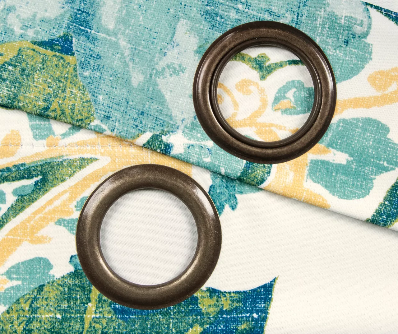 Floral Paisley Blue & Green Room-Darkening Grommet Curtain Panel Pair 8 Floral Paisley Blue & Green Room-Darkening Grommet Curtain Panel Pair - Image 8