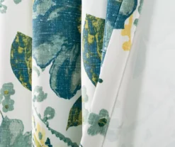 Floral Paisley Blue & Green Room-Darkening Grommet Curtain Panel Pair, (95") 9 Floral Paisley Blue & Green Room-Darkening Grommet Curtain Panel Pair, (95") -Home Decor Store 810468422 3