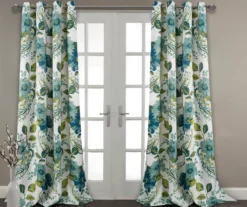 Floral Paisley Blue & Green Room-Darkening Grommet Curtain Panel Pair 22 Floral Paisley Blue & Green Room-Darkening Grommet Curtain Panel Pair -Home Decor Store 810468422 6