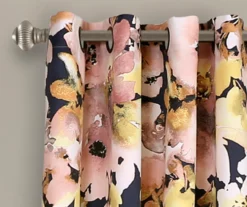 Floral Watercolor Room-Darkening Grommet Curtain Panel Pair, (84") 19 Floral Watercolor Room-Darkening Grommet Curtain Panel Pair, (84") -Home Decor Store 810468423 1