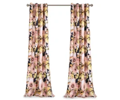 Floral Watercolor Room-Darkening Grommet Curtain Panel Pair, (84") 23 Floral Watercolor Room-Darkening Grommet Curtain Panel Pair, (84") -Home Decor Store 810468423 6