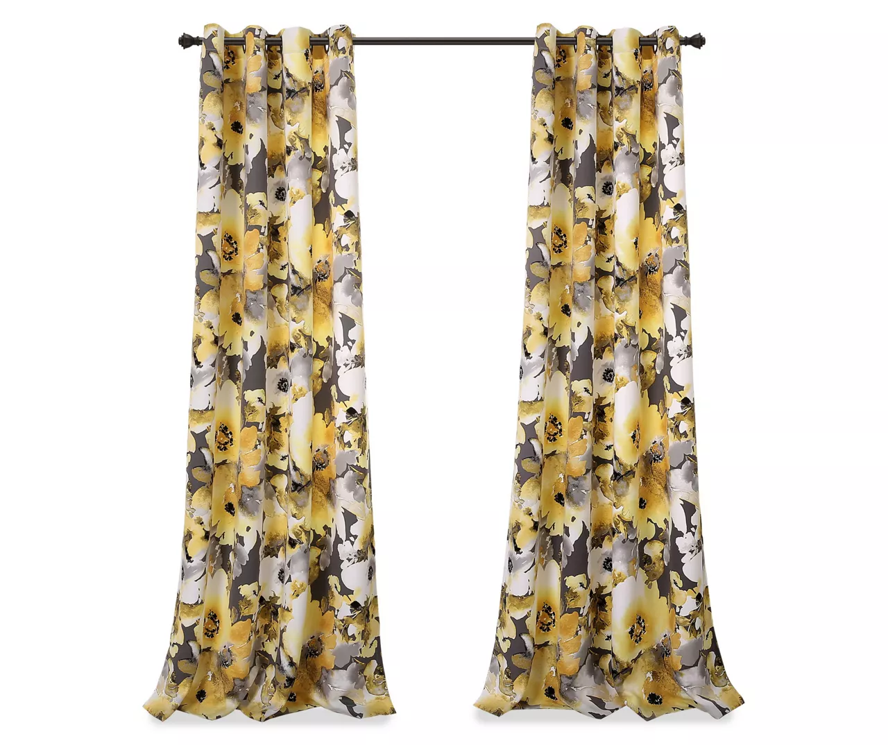 Floral Watercolor Room-Darkening Grommet Curtain Panel Pair, (84") 7 Floral Watercolor Room-Darkening Grommet Curtain Panel Pair, (84") - Image 7