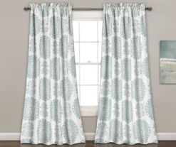 Evelyn Medallion Room-Darkening Rod Pocket Curtain Panel Pair -Home Decor Store 810468439